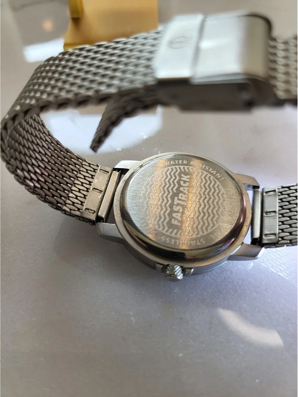 TITAN FASTRACK QUARTZ BLACK DIAL MEN'S WATCH WORKING LUMINESCENT 36MM EUC CLEAN